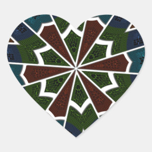 Sari Inspirierte Design mit komplizierten Details Herz-Aufkleber