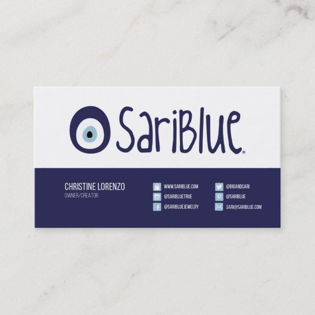 SariBlue | Visitenkarte 1 (Vorderseite)