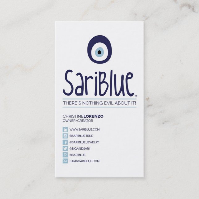 SariBlue | Visitenkarte 3 (Vorderseite)