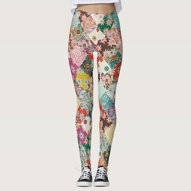 Sarilmak-Patchwork Leggings (Vorderseite)