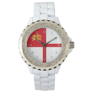 Sark-Flagge Armbanduhr