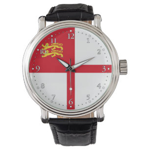 Sark-Flagge Armbanduhr