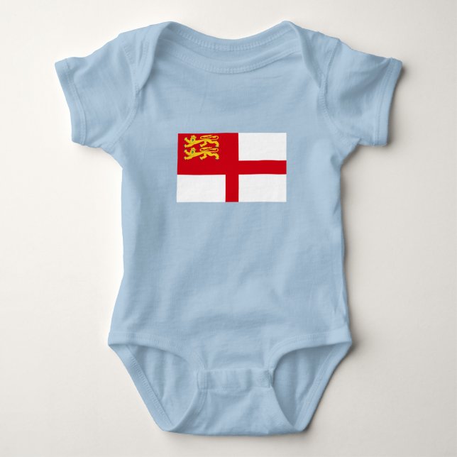 Sark-Flagge Baby Strampler (Vorderseite)