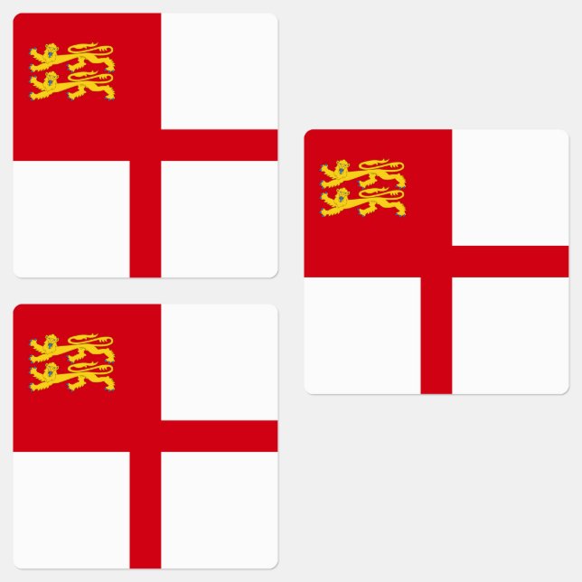 Sark-Flagge Etiketten (Gruppe)