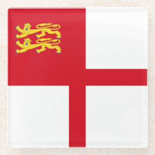Sark-Flagge Glasuntersetzer