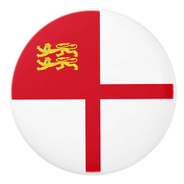 Sark-Flagge Keramikknauf (Vorderseite)