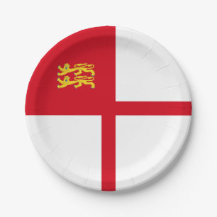 Sark-Flagge Pappteller