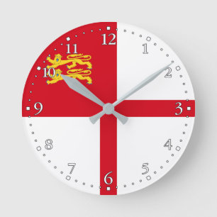 Sark-Flagge Runde Wanduhr