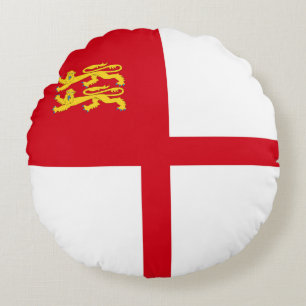 Sark-Flagge Rundes Kissen
