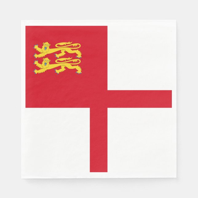 Sark-Flagge Serviette (Vorderseite)