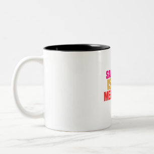 Sarkasmus ist meine Medizin Lustiger Spruch Retro- Zweifarbige Tasse