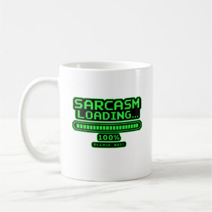 Sarkasmus lädt 100% Bitte warten Lustiges Gaming Kaffeetasse