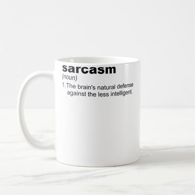 Sarkasmus-Linie Kaffeetasse (Links)