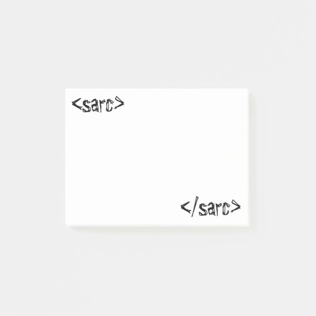 Sarkasmus Lustiger Code-Tag Post-it Klebezettel (Vorderseite)