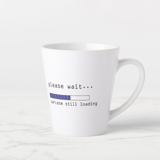 Sarkasmus wird noch geladen milchtasse (Rechts)