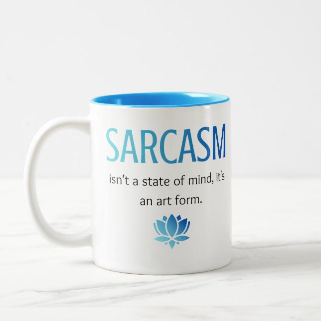 Sarkasmus Zweifarbige Tasse (Links)