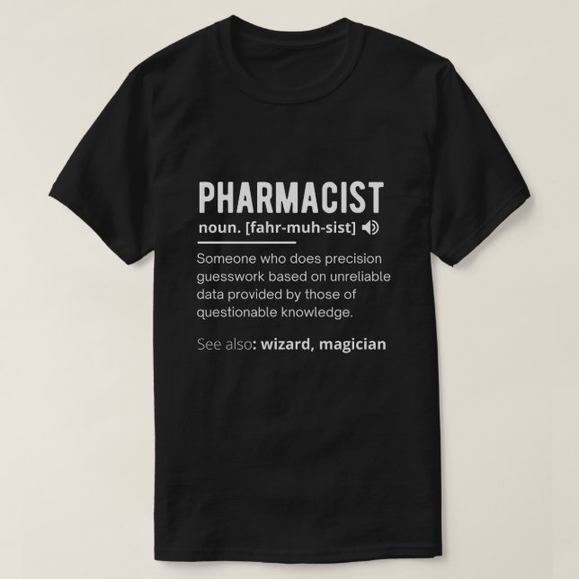 Sarkastikbegriff für lustige Apotheker T-Shirt (Design vorne)