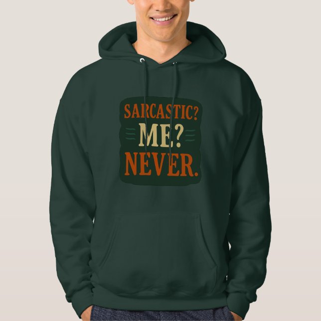 sarkastisch? Ich? Niemals lustig Minimalistisches  Hoodie (Vorderseite)