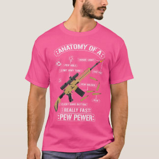 Sarkastisch Lustige Anatomie Eines Gewehrs Waffenl T-Shirt