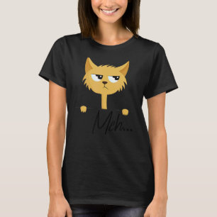 Sarkastisch Lustige Meh-Katze Wütende Katze Hallow T-Shirt