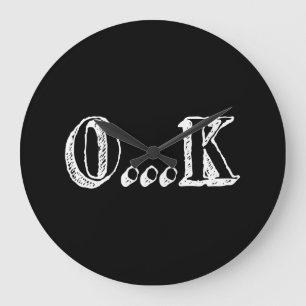 Sarkastisch OK Große Wanduhr