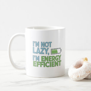 Sarkastische Akkulaufzeit Zitat Energieeffizient Kaffeetasse