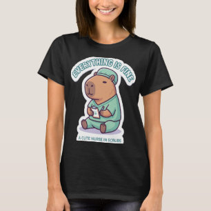 Sarkastische Capybara-Krankenschwester T-Shirt