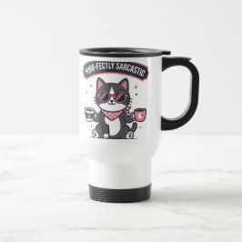 Sarkastische Coole Katze Bandana Kaffee Liebhaber  Reisebecher
