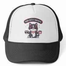 Sarkastische Coole Katze Bandana Kaffee Liebhaber 