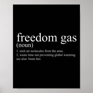 Sarkastische Definition Freiheit Gas-Shirt Cool Po Poster