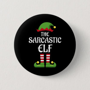 Sarkastische Elf-Familien-Matching-Gruppe Weihnach Button