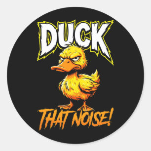 Sarkastische Ente Ente Dieser Lärm Lustiges Meme Runder Aufkleber