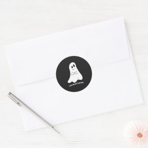 Sarkastische Geister-Sticker – Du siehst mich nie Runder Aufkleber