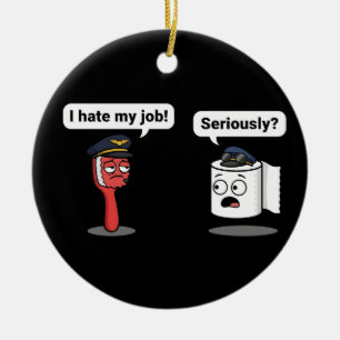 Sarkastische Humor Grafik Pilot Lustig Sassy Meme Keramik Ornament