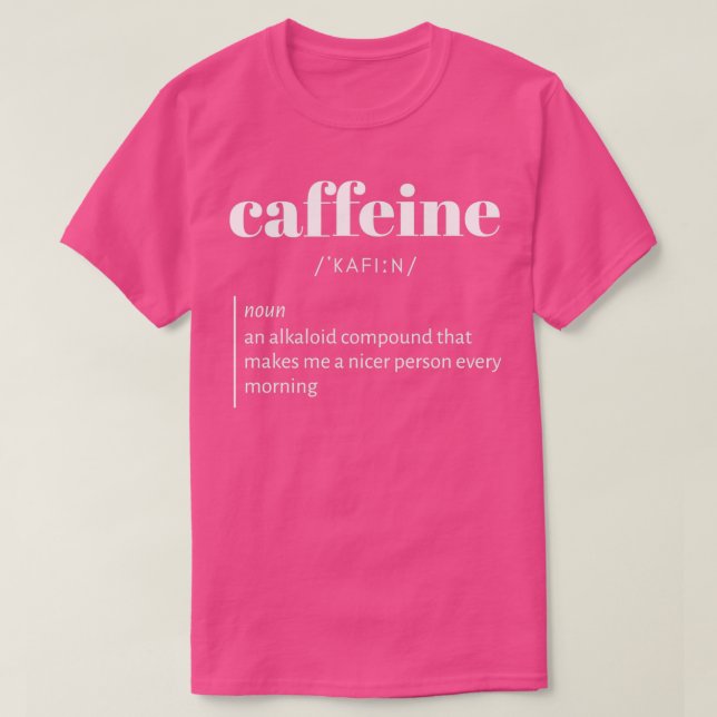 Sarkastische Kaffee-Teeabhängigkeit T-Shirt (Design vorne)