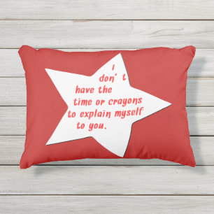 Sarkastische lustige Sprüche und Zitat-salziger Kissen Für Draußen