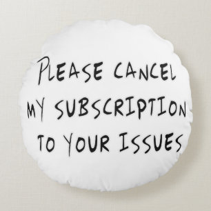 Sarkastische lustige Sprüche und Zitat-salziger Rundes Kissen