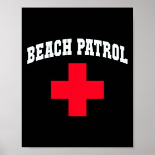Sarkastische Strandpatrouille Strandkreuzfahrt Sch Poster