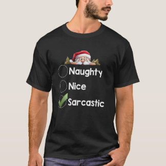 Sarkastische Weihnachtsfamilie passend unartig net T-Shirt