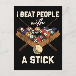 Sarkastischer Billard 8 Ball Humor Pool Postkarte