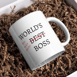 Sarkastischer Bürohumor Geschenk für den Chef als Kaffeetasse