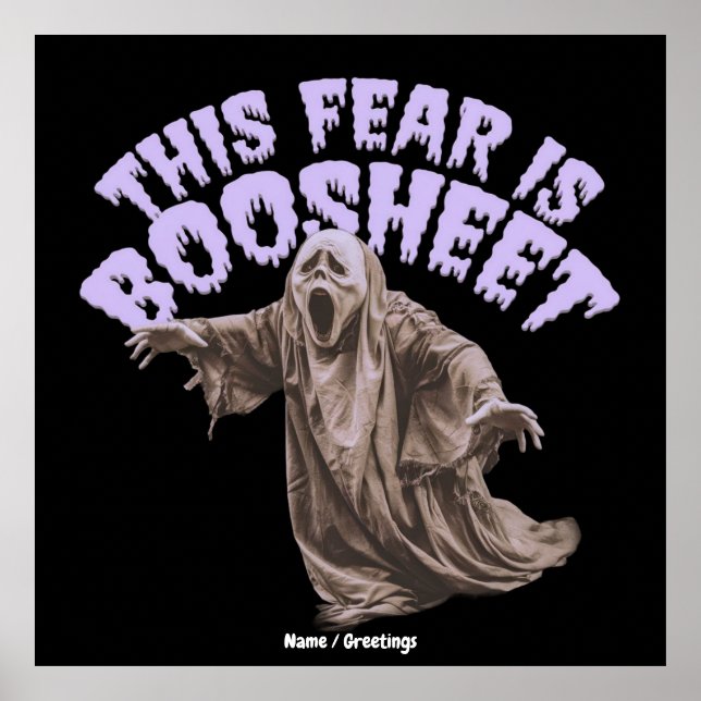 Sarkastischer Horror-Geist-Slang-Wortwitz-Grafik Poster (Vorne)