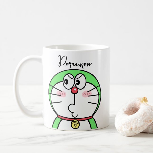 Sarkastischer Mini-Doraemon Kaffeetasse (Mit Donut)