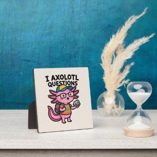 Sarkastischer Nerd Axolotl I Axolotl Fragen Meme Fotoplatte