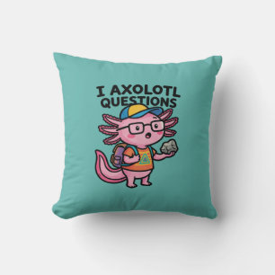 Sarkastischer Nerd Axolotl I Axolotl Fragen Meme Kissen