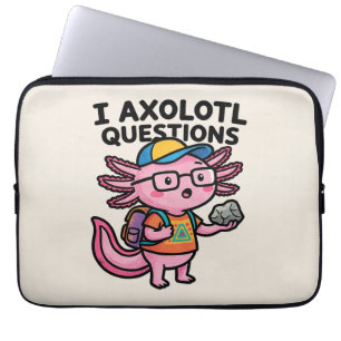 Sarkastischer Nerd Axolotl I Axolotl Fragen Meme Laptopschutzhülle