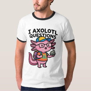 Sarkastischer Nerd Axolotl I Axolotl Fragen Meme T-Shirt