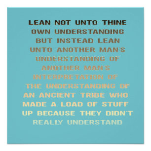 Sarkastischer Psalm Poster