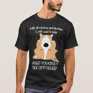 Sarkastischer Schlafender Waliser Corgi Zitat Hund T-Shirt