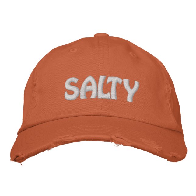 Sarkastischer Spruch Salzig Bestickt Bestickte Baseballkappe (Vorderseite)